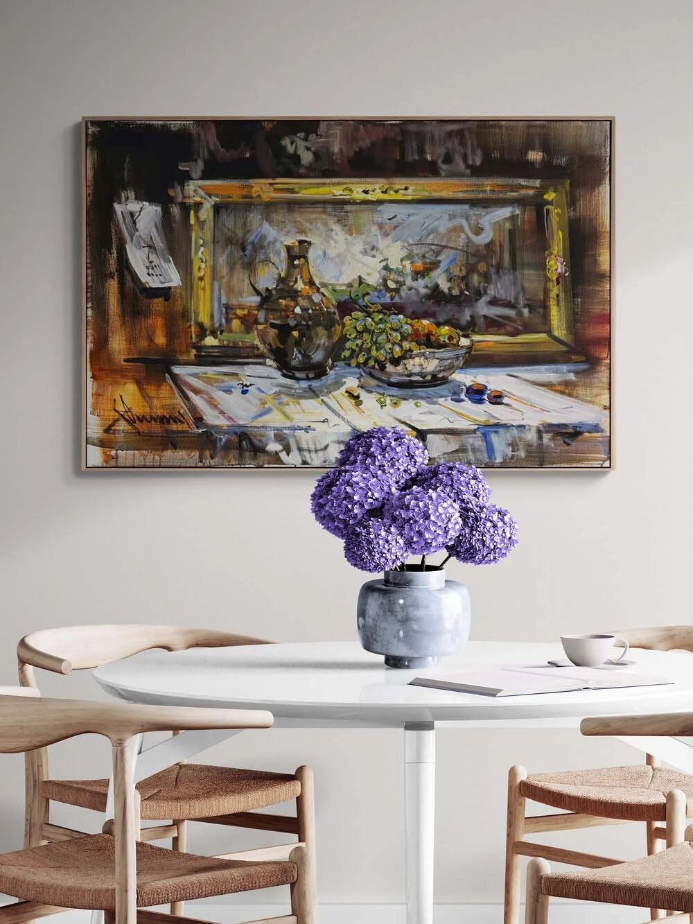 Zamanın Masası Yağlı Boya Tablosu