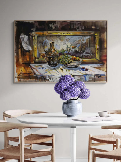 Zamanın Masası Yağlı Boya Tablosu