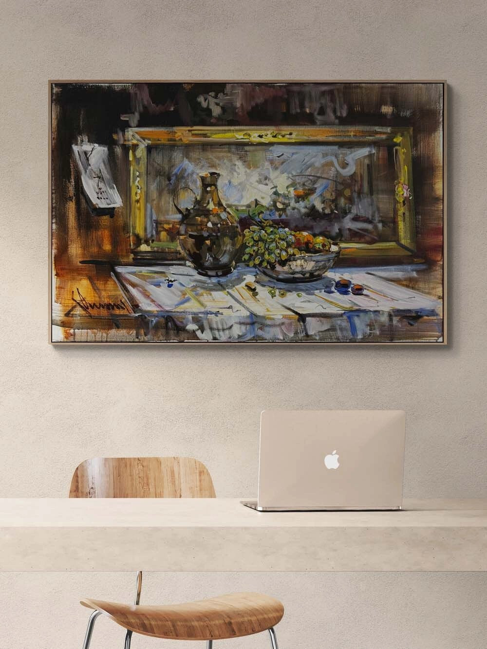 Zamanın Masası Yağlı Boya Tablosu