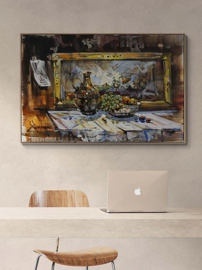 Zamanın Masası Yağlı Boya Tablosu