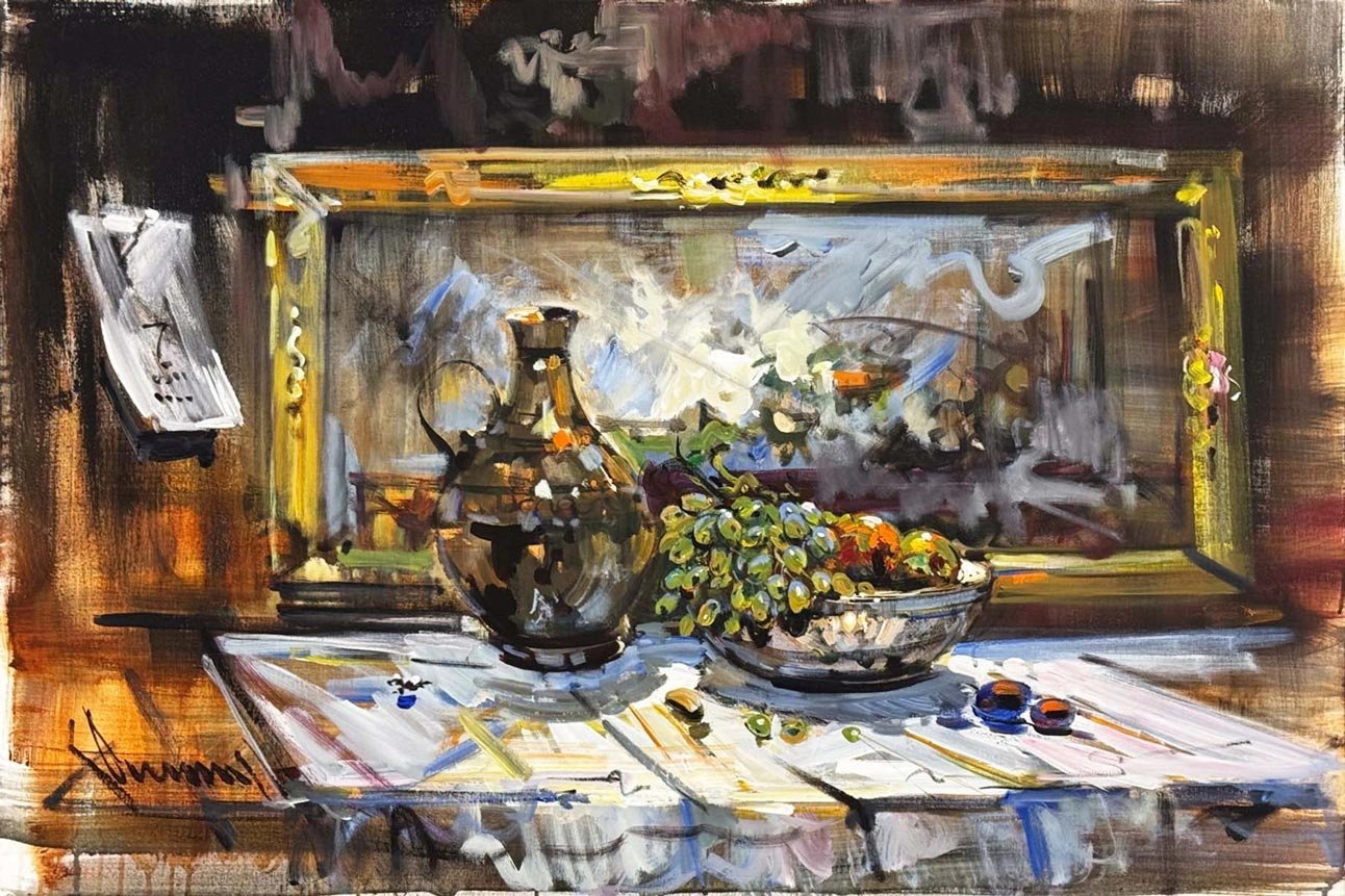 Zamanın Masası Yağlı Boya Tablosu