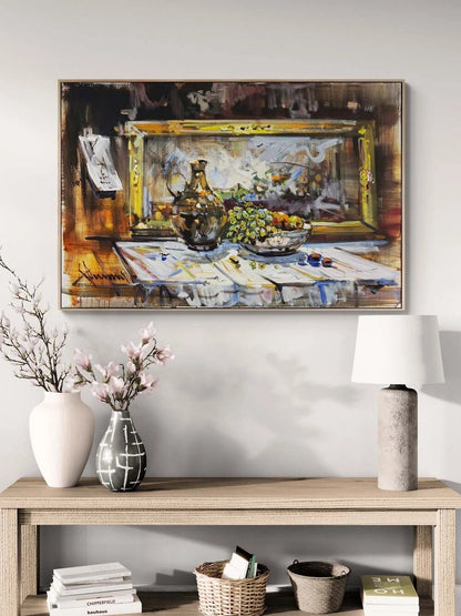 Zamanın Masası Yağlı Boya Tablosu