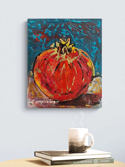 Zamanın Nar Çekirdeği Yağlı Boya Tablosu