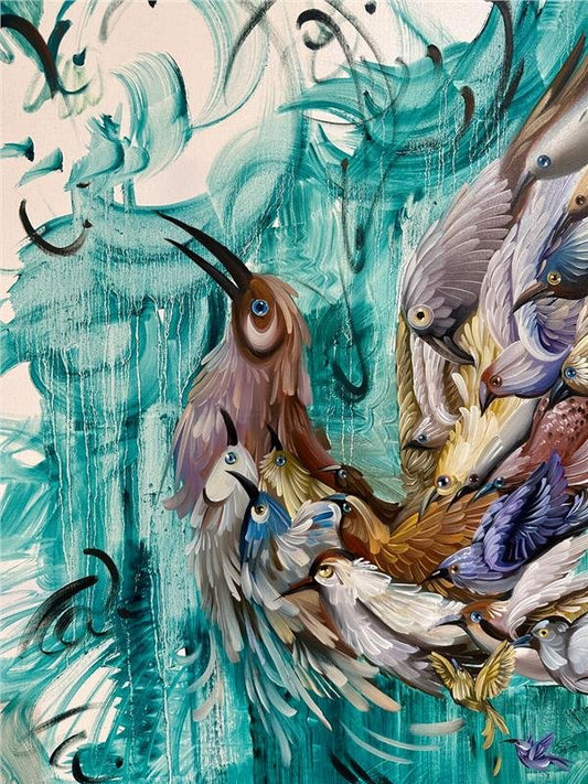 Simurg'un Masalı Yağlı Boya Tablosu