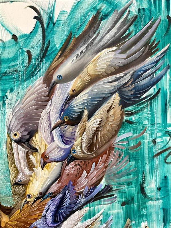 Simurg'un Masalı Yağlı Boya Tablosu