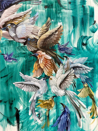 Simurg'un Masalı Yağlı Boya Tablosu